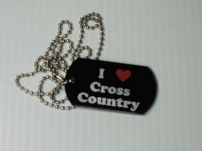 I love Cross Country - Dog Tag Necklaces - Click Image to Close