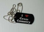 I love Cross Country - Dog Tag Necklaces